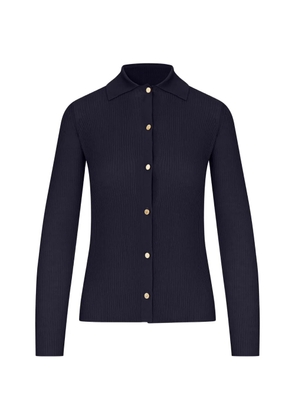 'S Max Mara ribbed-knit button-down cardigan - Blue