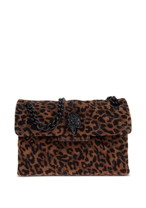 Kurt Geiger London mini Kensington leopard-print shoulder bag - Brown