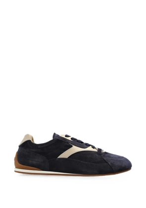 Ferragamo Gancini suede-panel sneakers - Blue