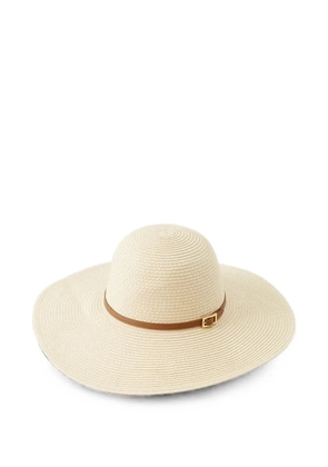 Melissa Odabash buckle-detail wide-brim hat - Neutrals