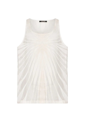 Roberto Cavalli Ray Devoré zebra-pattern vest - Neutrals