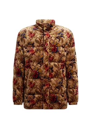 ETRO floral-print velvet jacket - Neutrals