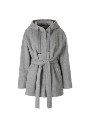Herno hooded belted jacket - Grey
