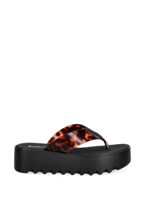 Melissa tortoiseshell-effect platform flip-flops - Black
