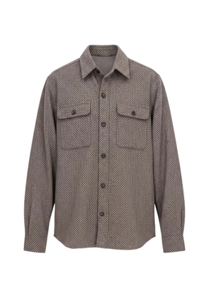 Isaia button-flap pocket shirt - Brown