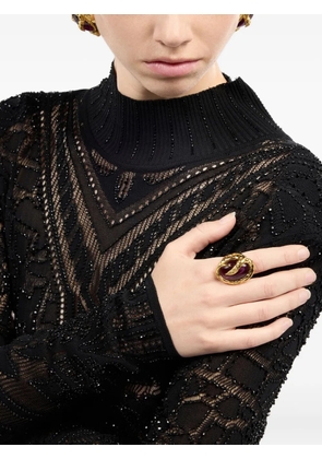 Roberto Cavalli snake-head amethyst ring - Gold