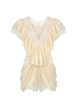 Chloé silk v-neck jumpsuit - Neutrals