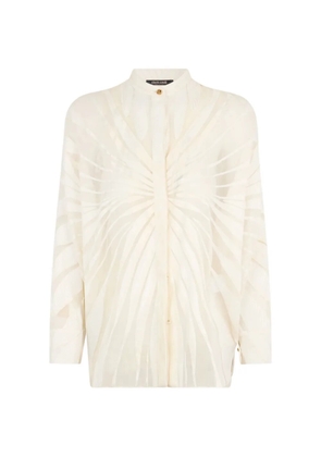 Roberto Cavalli semi-sheer shirt - White