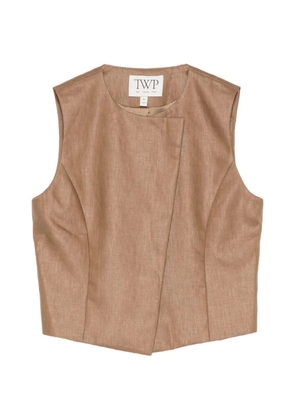 TWP asymmetric sleeveless top - Neutrals