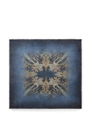 ETRO faded paisley-print scarf - Blue