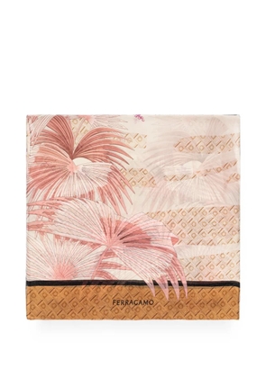 Ferragamo printed silk scarf - Neutrals