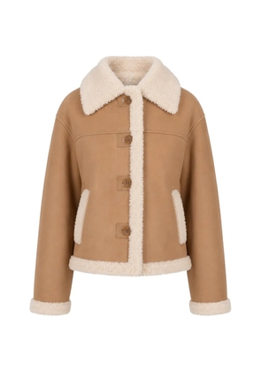 P.A.R.O.S.H. Montana shearling-trim jacket - Neutrals