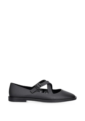 Melissa Ever cross-strap buckle-fastening ballet flats - Black