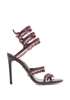 René Caovilla Chandelier crystal-embellished sandals - Purple