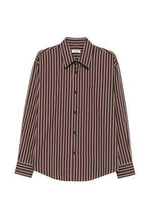 SANDRO striped long-sleeve shirt - Brown