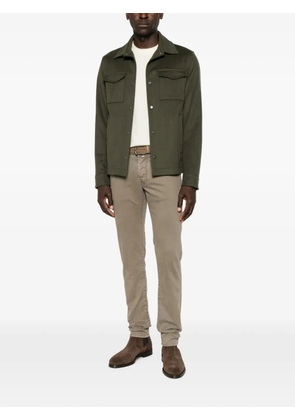 Jacob Cohën Nick logo-patch five-pocket trousers - Neutrals