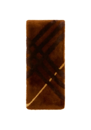 Burberry Equestrian knight shearling scarf - Brown