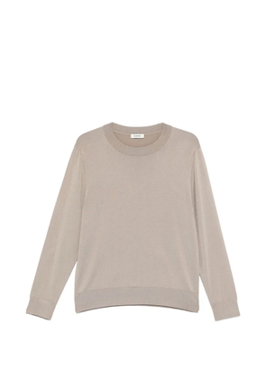 SANDRO crew-neck long-sleeve sweater - Brown