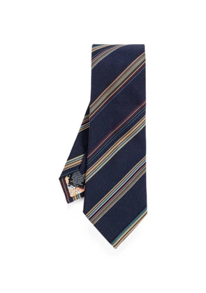Paul Smith Artist Stripe silk tie - Blue