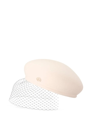 Maison Michel New Bonnie veiled beret - Neutrals