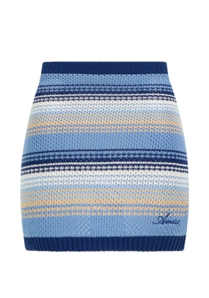 AMIRI striped mini skirt - Blue