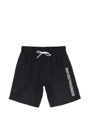 Emporio Armani logo-print drawstring swim shorts - Blue