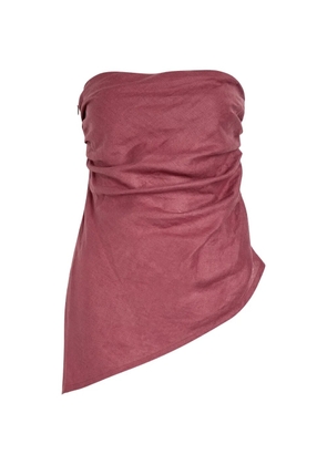 Faithfull Nera draped asymmetric-hem top - Red