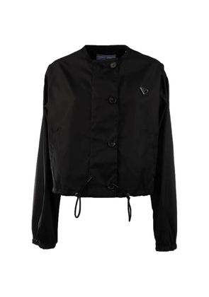 Prada Re-Nylon logo-plaque jacket - Black