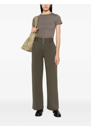 Patrizia Pepe zip-fastening wide-leg trousers - Green
