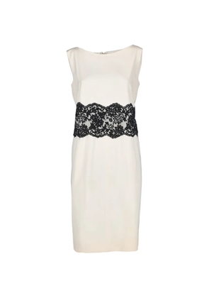 Valentino Pre-Owned sleeveless lace-detail mini dress - White