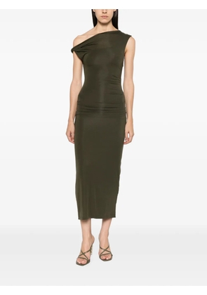 Patrizia Pepe asymmetric draped midi dress - Green