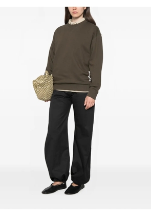 Jil Sander logo-print crew-neck sweater - Green