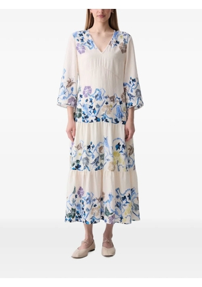 MUNTHE floral-print tiered maxi dress - Neutrals