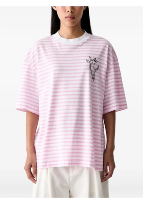 Iceberg striped embroidered T-shirt - Pink