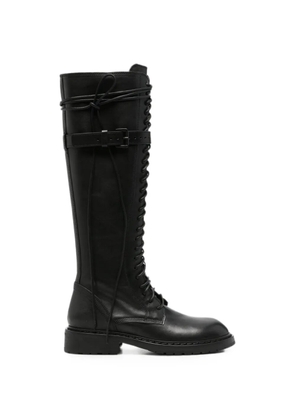 Ann Demeulemeester buckle-fastening lace-up boots - Black