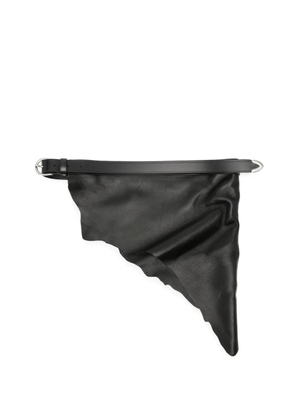 Ann Demeulemeester asymmetric leather belt - Black