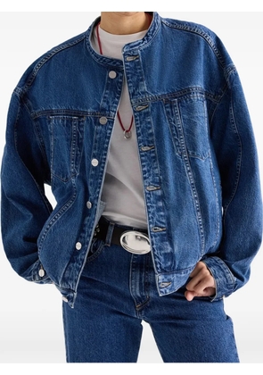 TWP Dawson collarless denim jacket - Blue