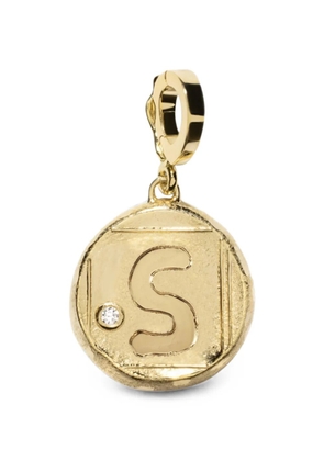 Azlee diamond initial pendant - Gold