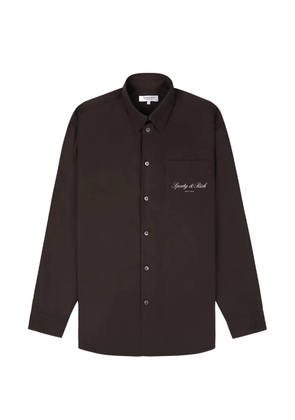 Sporty & Rich logo-print oversized shirt - Brown