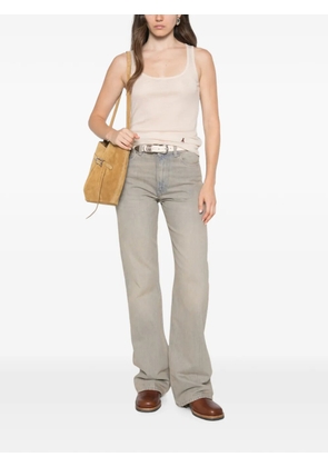 Patrizia Pepe ribbed logo-embroidered tank top - Neutrals