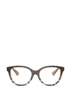 Burberry Eyewear check-pattern round-frame glasses - Brown