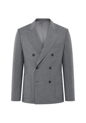 Paolo Pecora double-breasted patch-pocket blazer - Grey