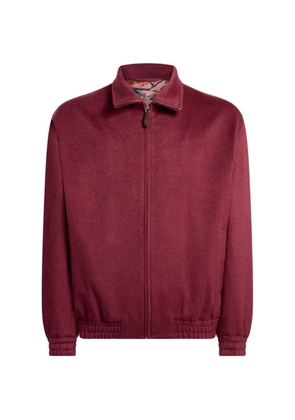ETRO zip-up stand-up collar jacket - Red