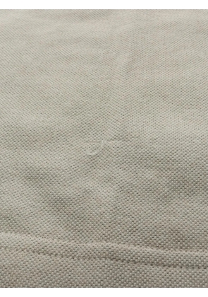 Hermès Pre-Owned 2010s leather-trim polo shirt - Green