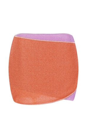 Oséree Lumière Double asymmetrical mini skirt - Orange
