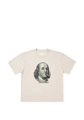 Melt portrait-print T-shirt - Neutrals