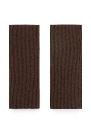 BOMPARD ribbed cashmere mittens - Brown