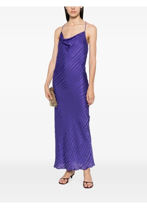 Patrizia Pepe dévoré-stripe slip dress - Purple