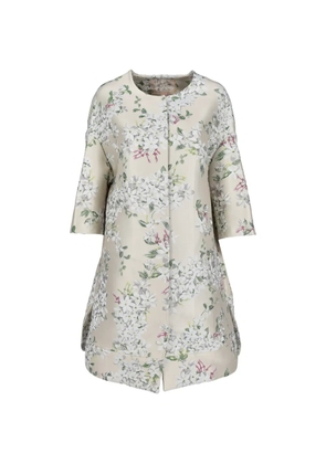 Giambattista Valli Vintage floral-print coat - White