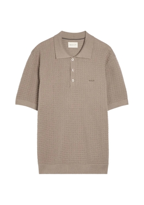 Gant short-sleeve cotton polo shirt - Neutrals